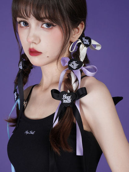 Ballet Style Heart Long Ribbon Hair Tie【s0000002043】