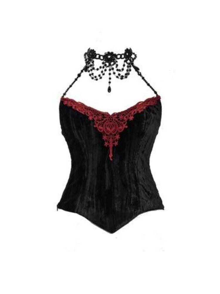 Halloween velvet slim corset & camisole【s0000003240】