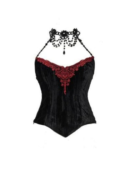 Halloween velvet slim corset & camisole【s0000003240】