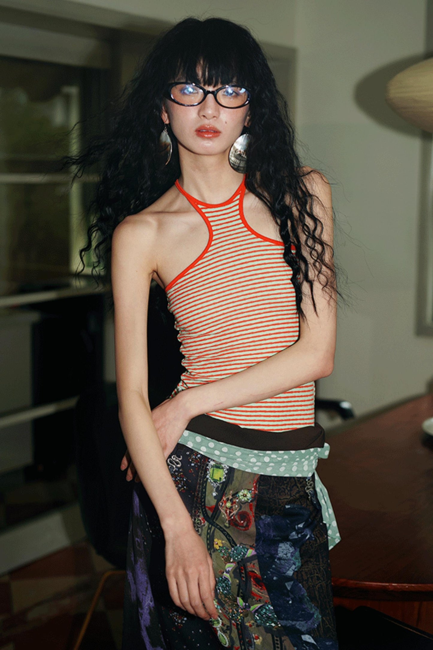 Vintage Dual-Sided Color Knit Tank Top