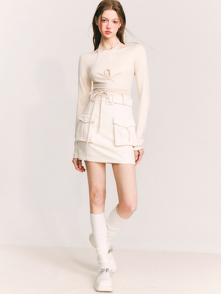 Hanging Neck Knitted Top【s0000001646】