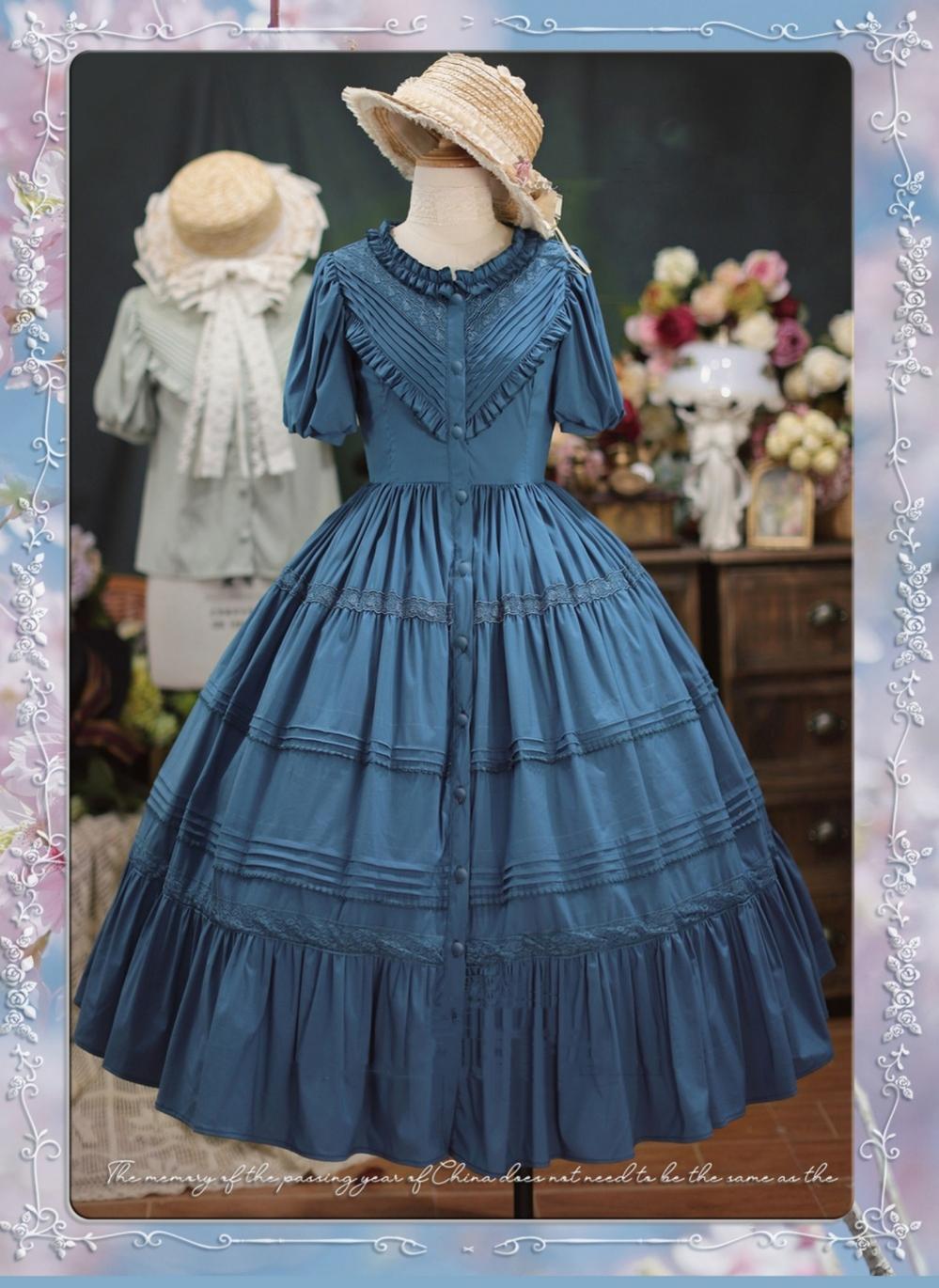 Tiny garden - Elegant Lolita Short Sleeve OP Multicolors