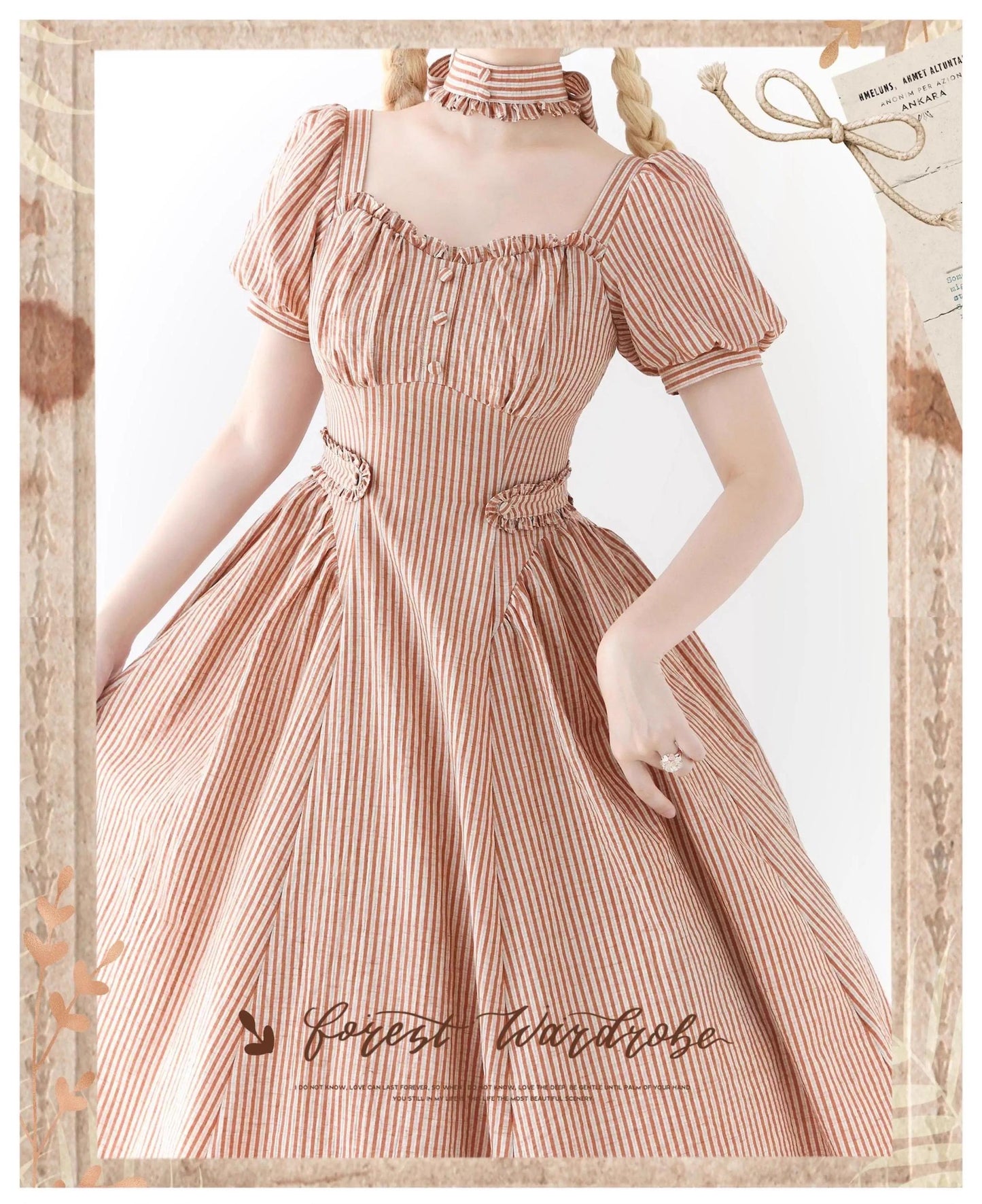 Forest Wardrobe - Chantilly Forest - Classic Lolita OP Dress With Square Neck & Underskirt