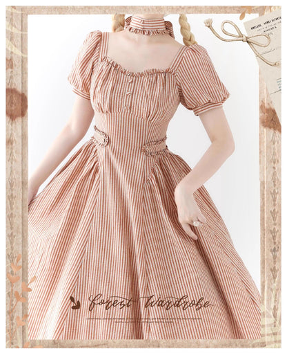 Forest Wardrobe - Chantilly Forest - Classic Lolita OP Dress With Square Neck & Underskirt