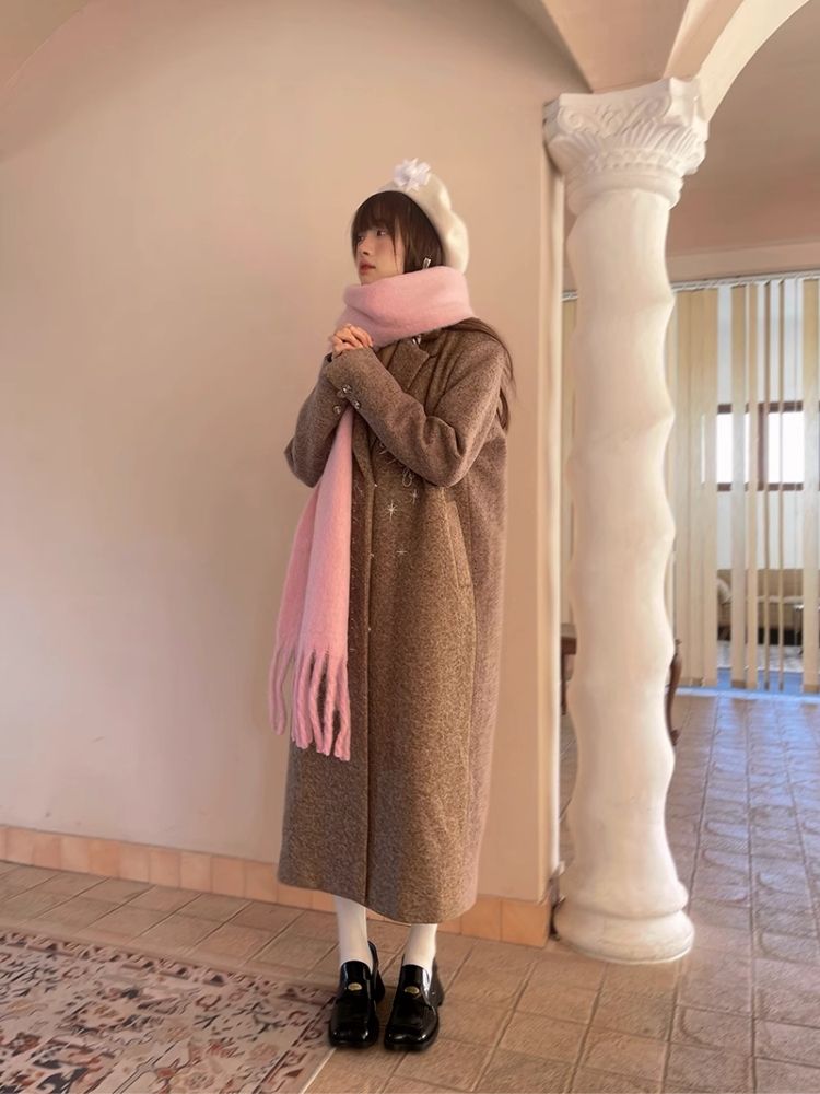 Tweed Long Jacket Coat【s0000004905】