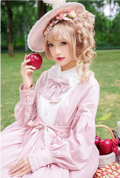 Chess Story - Vintage Lolita Long Sleeve OP Dress