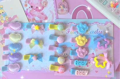 Bear Doll - Original Homemade Bared Sweet Lolita Hair Clips