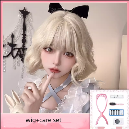 Alicegarden - Sweet Lolita Wigs Short Curly Platinum Color Wigs