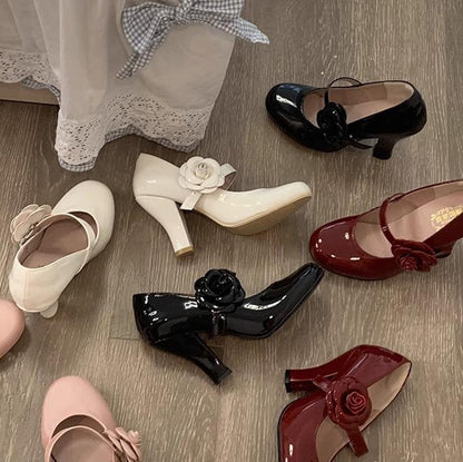 Bingo Lulu - Retro Sweet Lolita Shoes Mary Jane Lolita High Heels