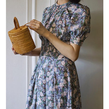 lady floral retro dress