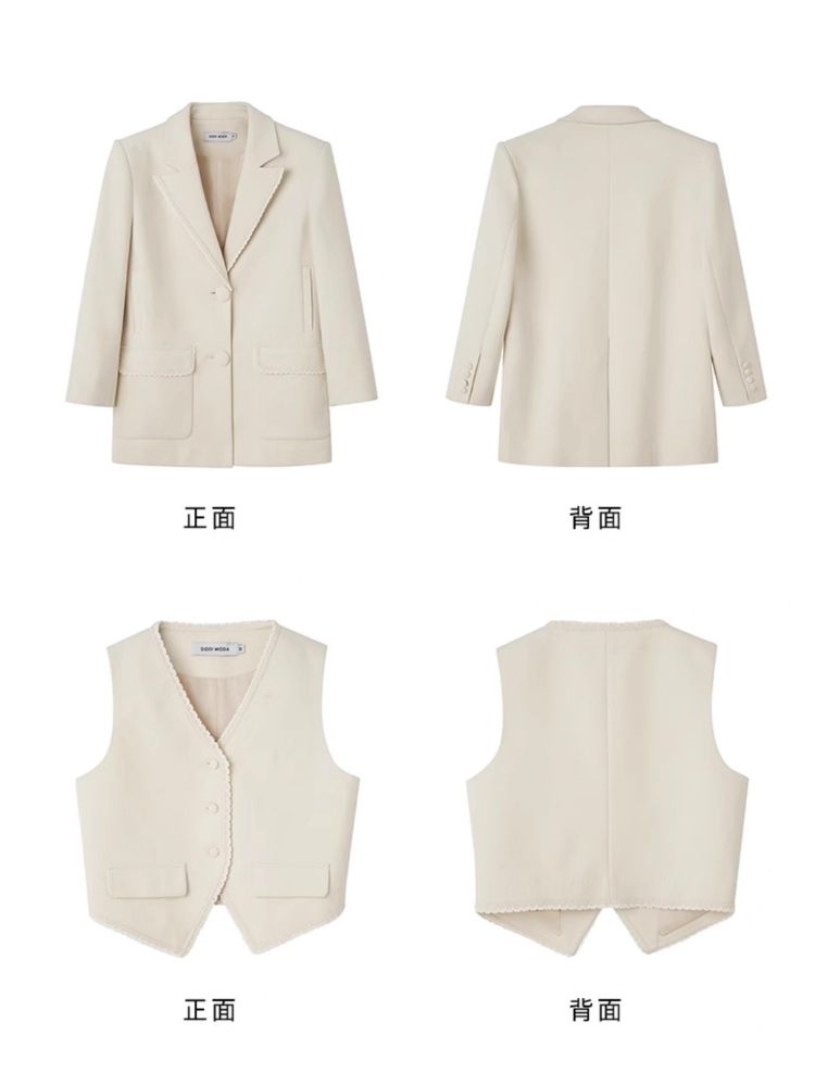 Loose slim casual suit jacket + vest【s0000003961】