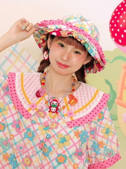 Flower Print Short-sleeved Summer Dress【s0000003092】