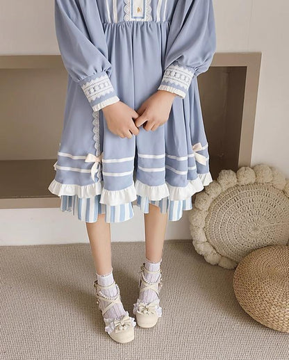 Yana - Chinese Style Yana - Plus size Qi Lolita Shoes Bow Pearl Lolita Sandal