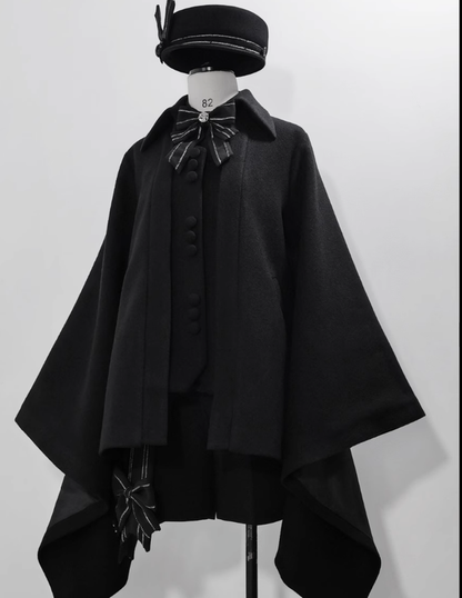 Princess Chronicles - ShenYao - Ouji Lolita Winter Black Long Coat