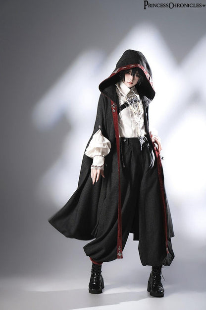 Princess Chronicles - Divine Covenant - Retro Ouji Lolita Pants Suit Male Lolita Long Cape