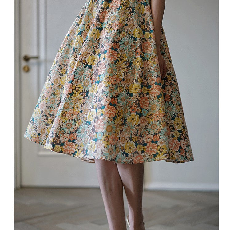 Flower field vintage dress