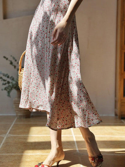 Floral Crowd French Dress for Ladies