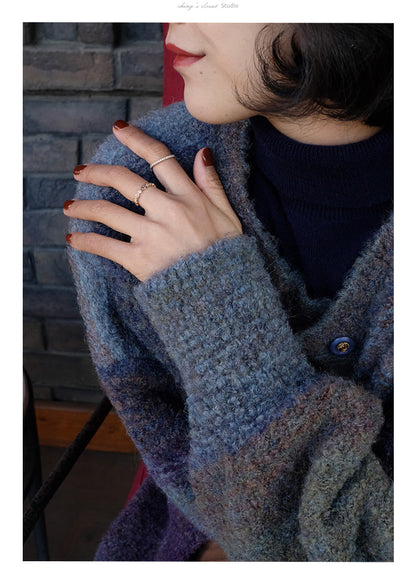 color gradation knit cardigan