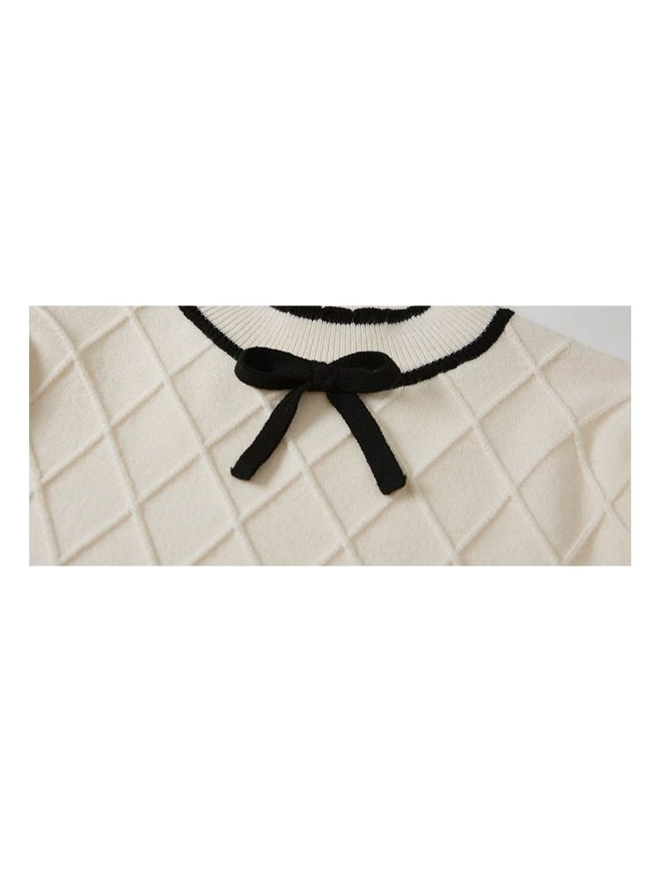 French Chambray Sweater Top Knit Bottoms【s0000004445】