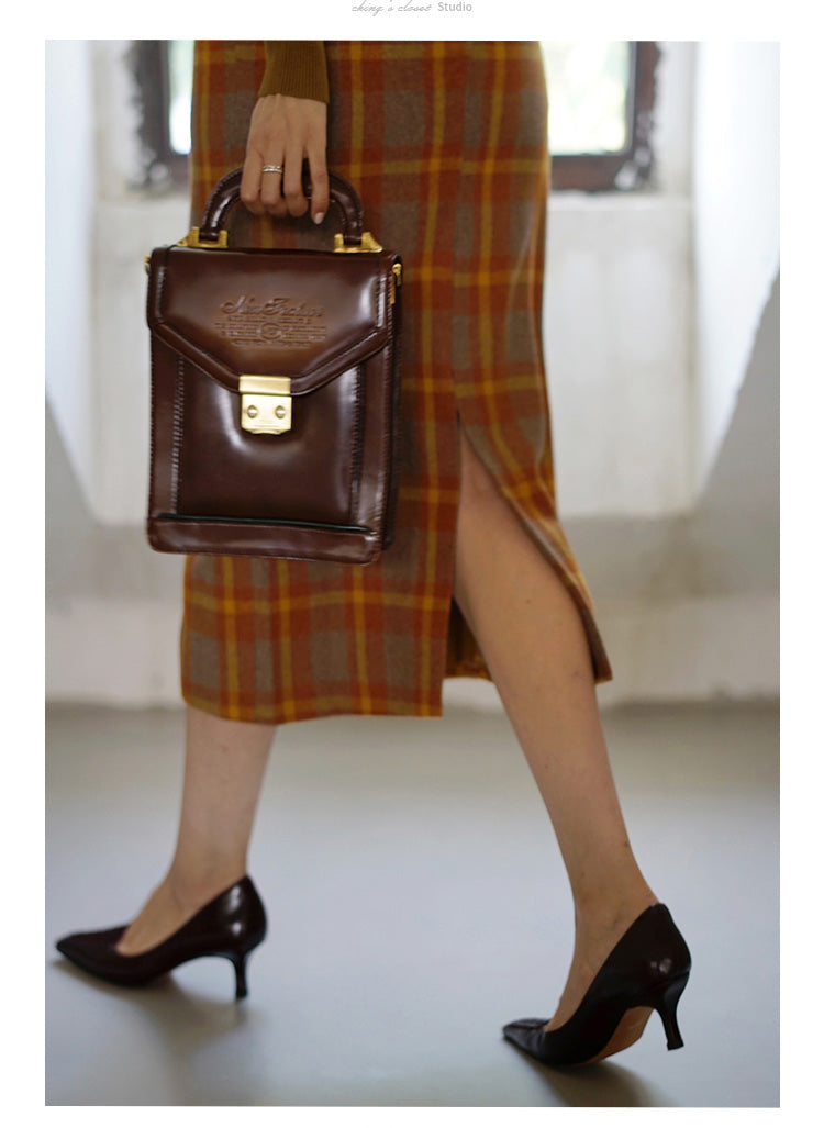 western plaid retro pencil skirt