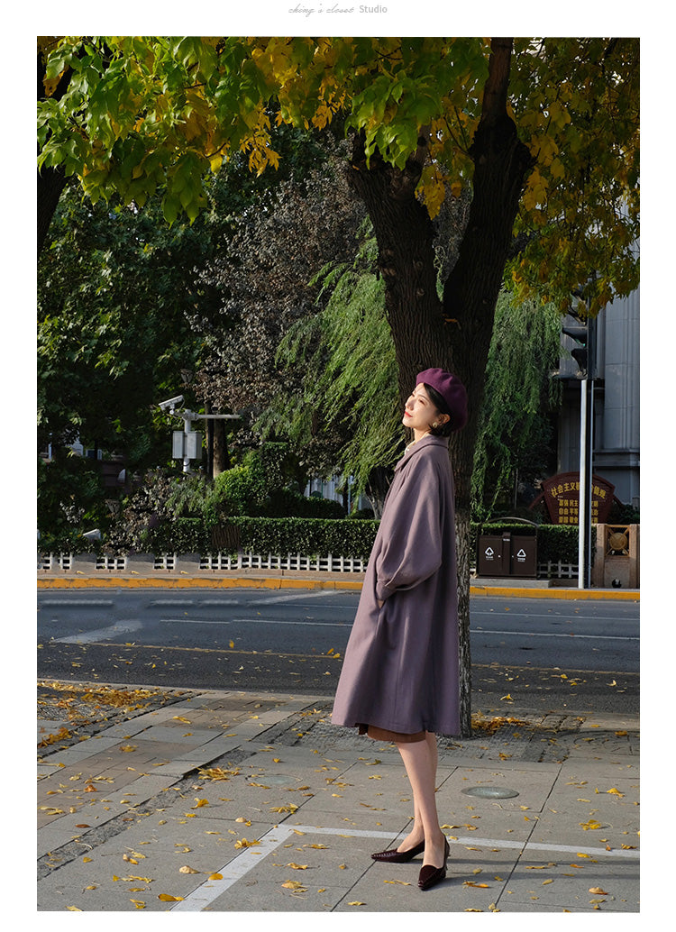 Western lady classical wool coat