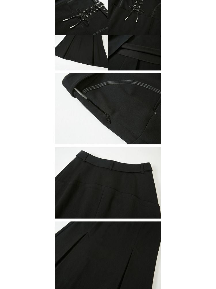 Leather A-line skirt【s0000003274】