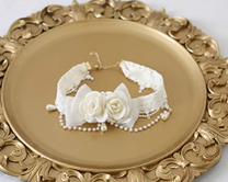 Xiaogui - Elegant Lolita Lace Camellia Necklace