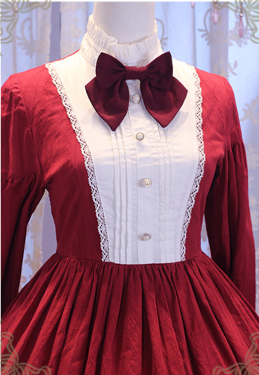 Chess Story - Vintage Lolita Long Sleeve OP Dress