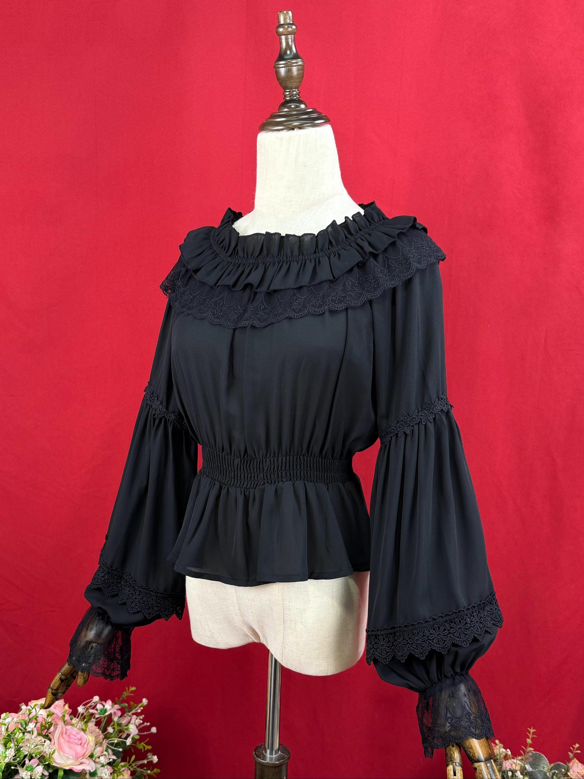 DMFS Lolita - Chiffon Off-Shoulder Classic Lolita Blouse