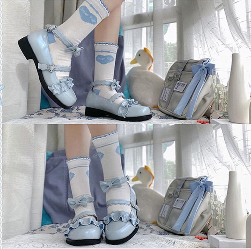 Sheep Puff - Mei Lulu - Lolita Japanese Lace Single Shoes