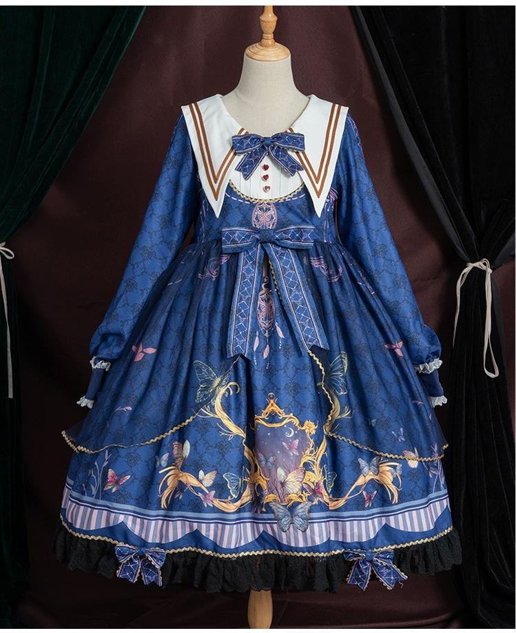 OCELOT - Classic Lolita OP Sailor Collar Elegant Lolita Dress