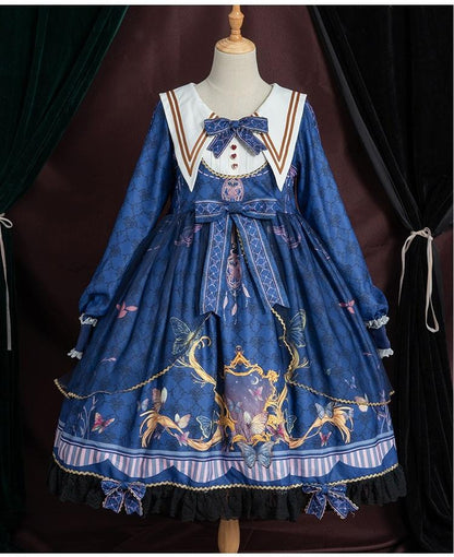 OCELOT - Classic Lolita OP Sailor Collar Elegant Lolita Dress
