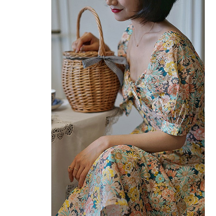 Flower field vintage dress