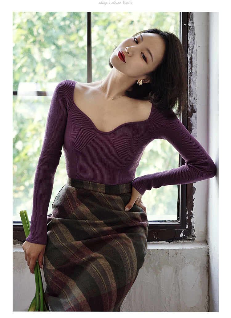 elegant lady slim knit