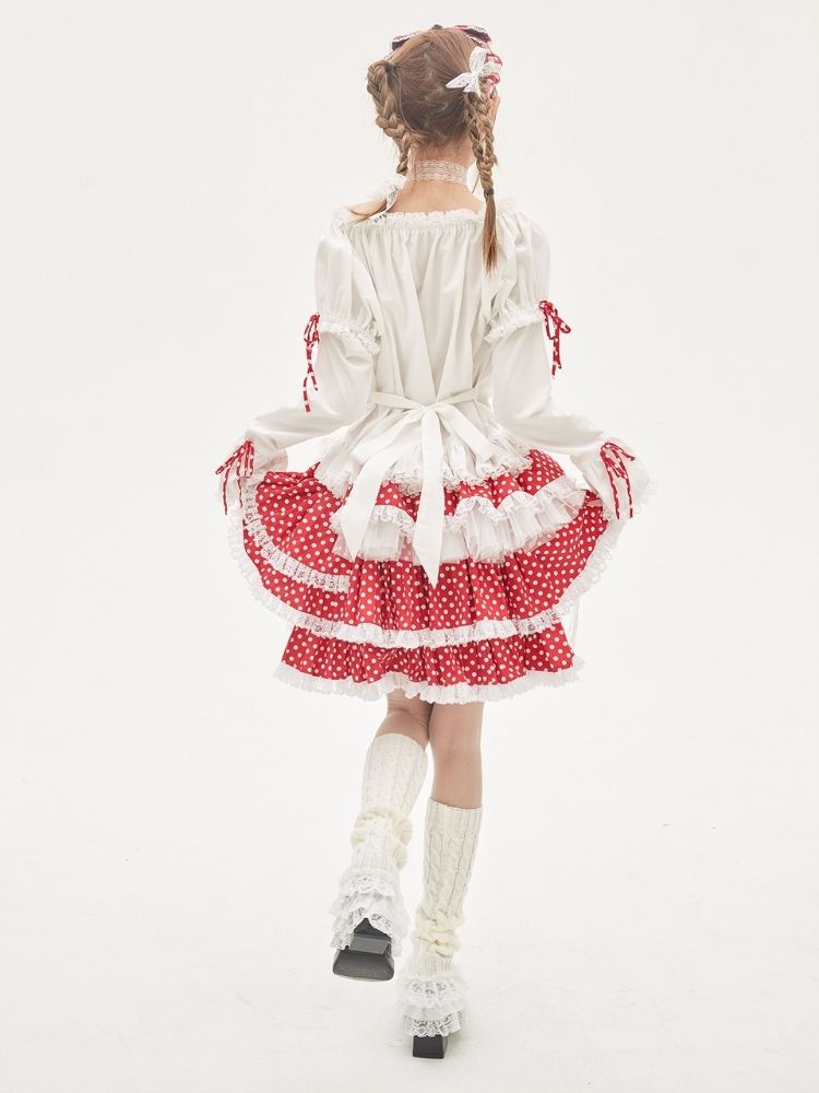 Ruffled Lace Blouse【s0000001876】