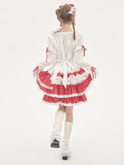 Ruffled Lace Blouse【s0000001876】