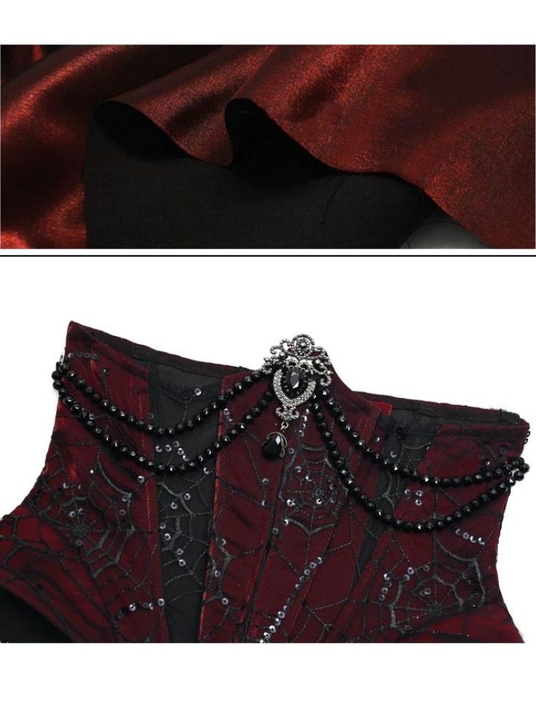 Halloween velvet slim corset & camisole【s0000003240】
