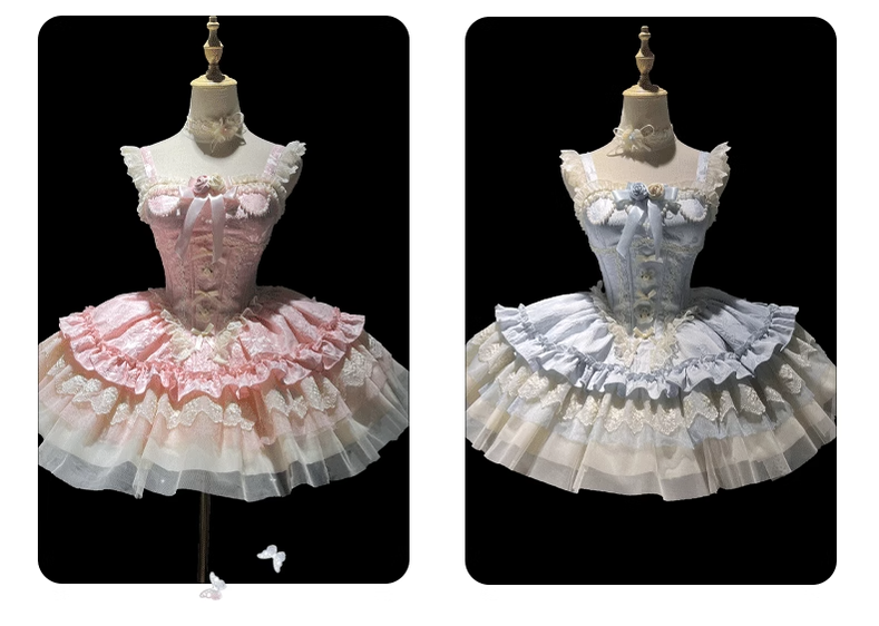 ZhiJinYuan - Fleeting Dreams - Ballet Style Sweet Lolita Mini JSK with Choker