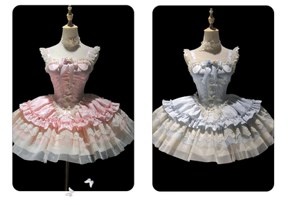 ZhiJinYuan - Fleeting Dreams - Ballet Style Sweet Lolita Mini JSK with Choker
