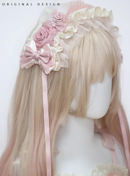 The Accessories' Story - Satin Ballet - Sweet Lolita Headdress Feather Bow