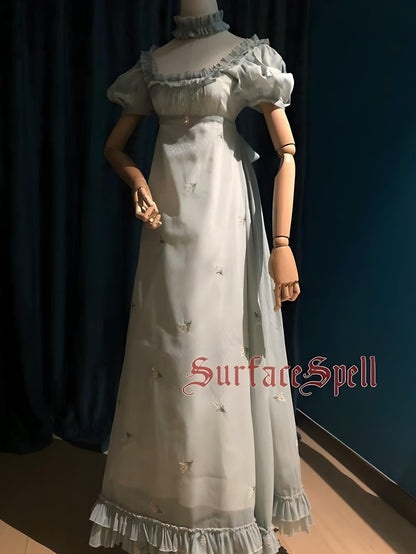 Surface Spell - Spring Rendezvous - Vintage Lolita OP Dress Embroidered Empire Waist Dress