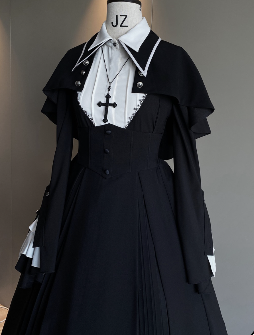 Susin Lolita - Cross Praise - Nun Style Gothic Lolita Dress and Blouse
