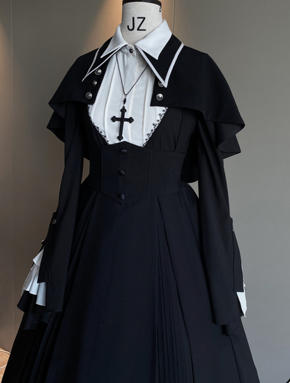 Susin Lolita - Cross Praise - Nun Style Gothic Lolita Dress and Blouse