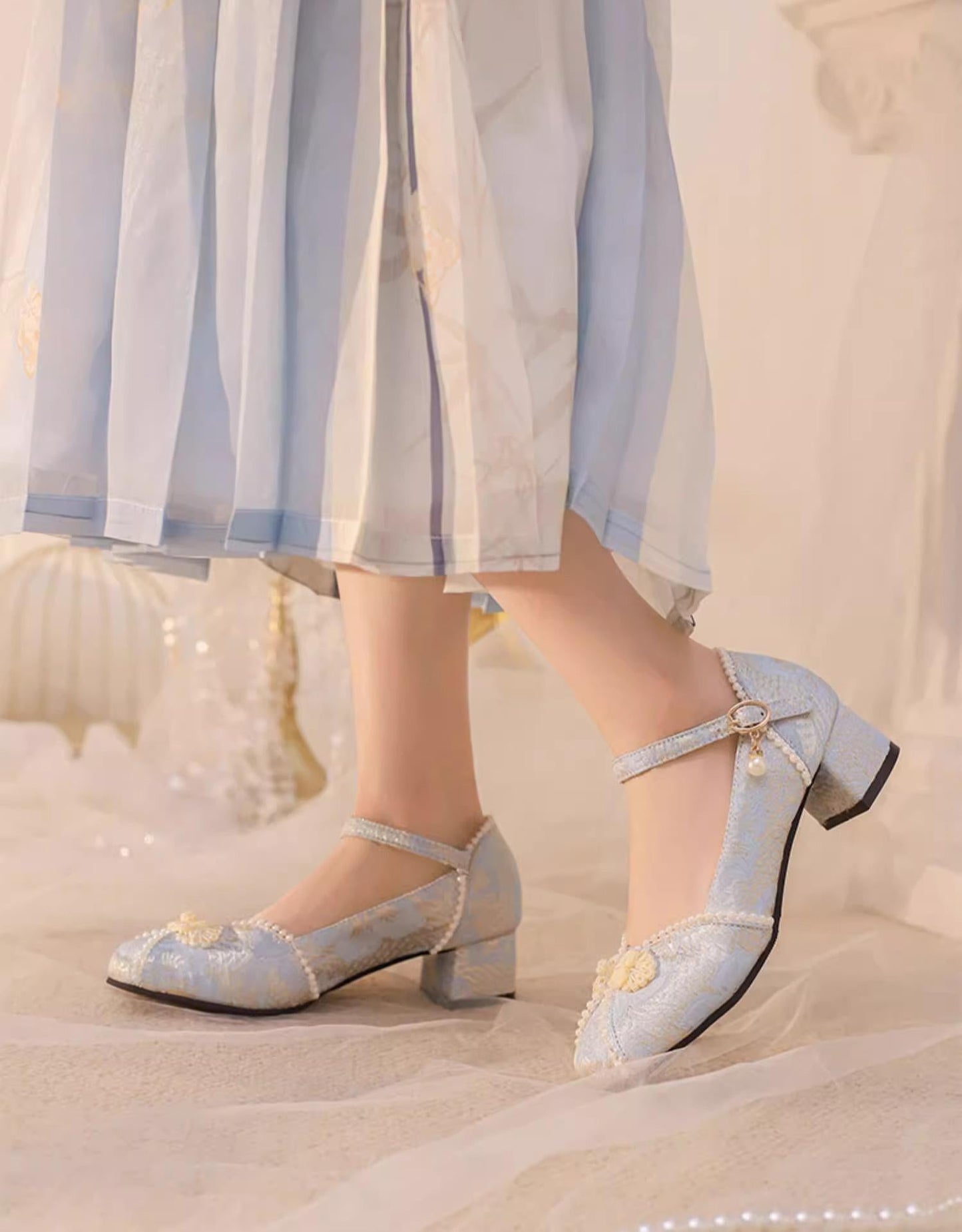 Yana - Huaiyu Yana - Chinese Style Han Lolita Shoes Lolita Chunky Heel Shoes