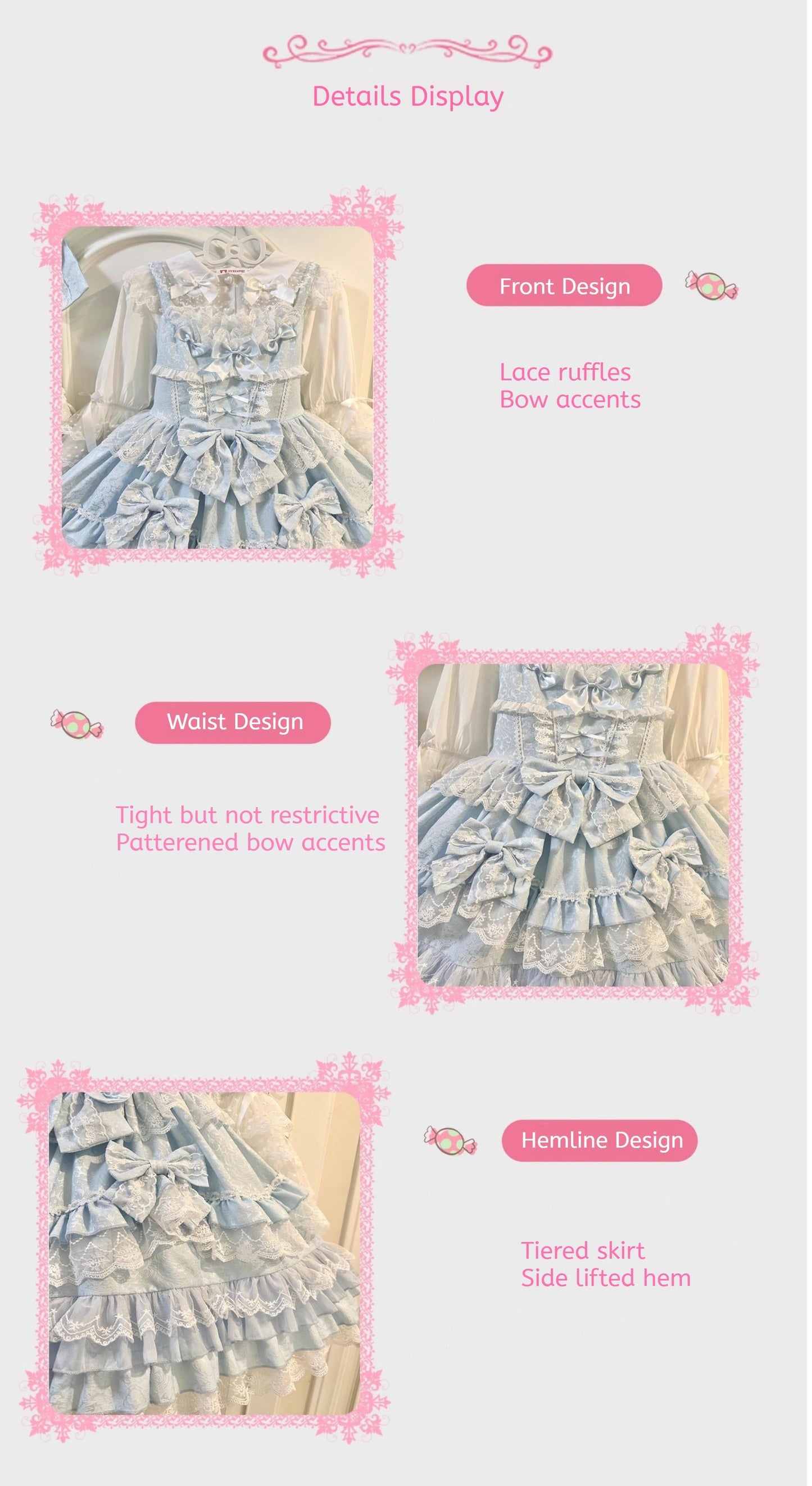 Sugar Girl - Flower Ode - Doll-like Sweet Lolita Jumper Dress
