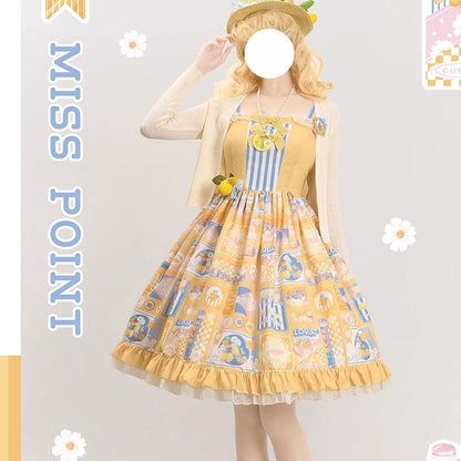 Miss Point - Daisy Lemon - Daily Lolita Lemon Print JSK Customized