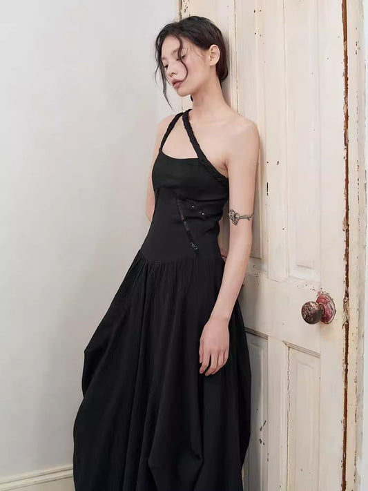 Retro Stereoscopic Pod Sleeveless Dress【s0000008191】