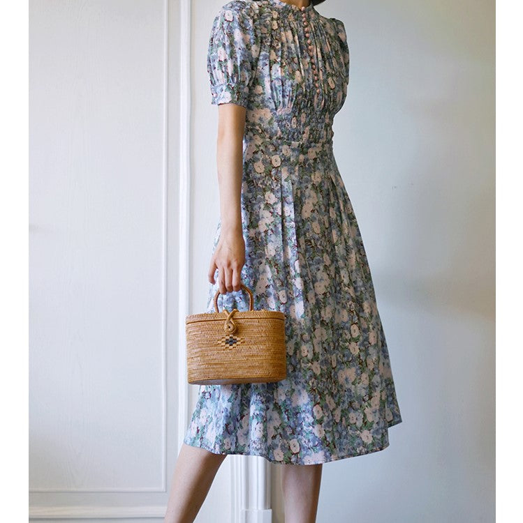 lady floral retro dress