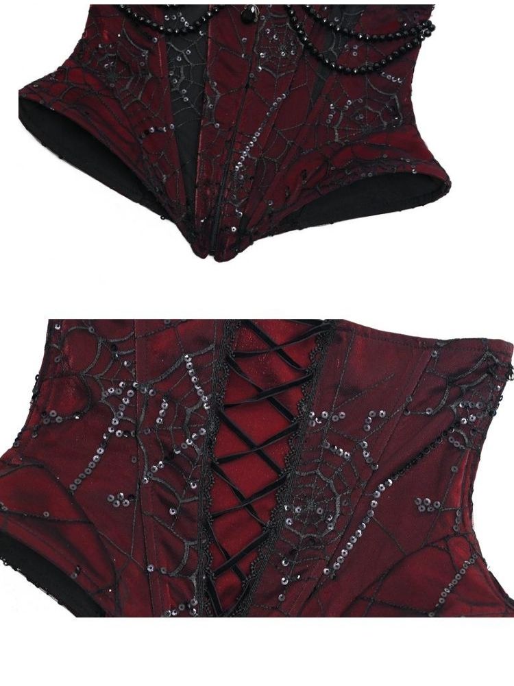 Halloween velvet slim corset & camisole【s0000003240】