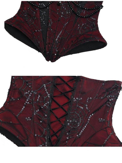 Halloween velvet slim corset & camisole【s0000003240】